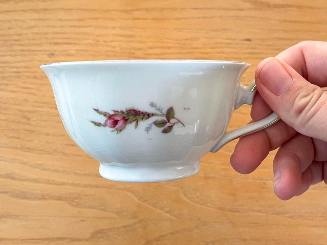 Set di piatti: Kaffeeservice Bavaria Elfenbein Moosrose – Usato da Zofingen venduto da angito 5