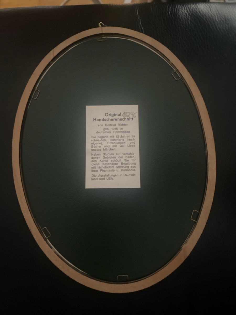 Grafiken & Lithographien: Original HandScherenschnitt, gerahmt, signiert, 1978 – Gebraucht aus Birsfelden von Blaetzbums97 1