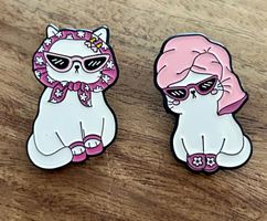 Set 2x Pin Katzen