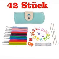 +42 Stück Häkelnadeln Set Nähset 2-8mm