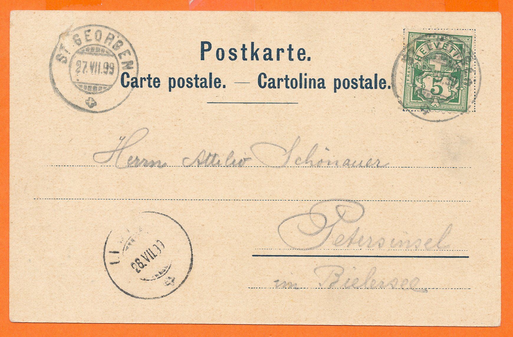 Cartoline postali: Gruss vom FREUDENBERG / SG - Rest. Freudenberg 1899 - Litho – Usato da Liestal venduto da flohmy 1