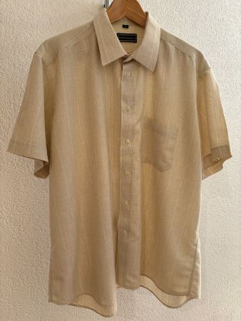 Chemise à manches courtes beige