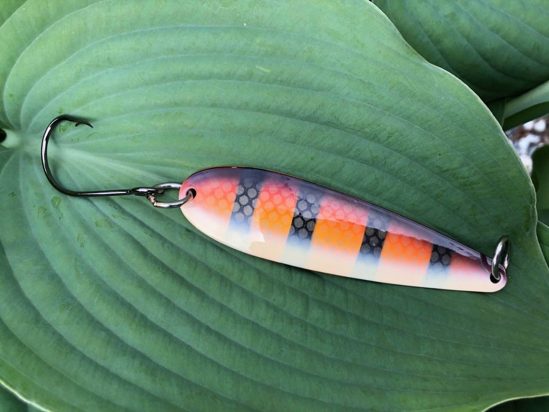 Esche: Schlepplöffel Glow "Perch", ca. 95 mm – Nuovo (secondo la descrizione) da Arbon venduto da Helmuth 2