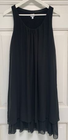 🤍 Kleid von ALBA MODA mit Volant, schwarz, Gr. XS/34 🤍