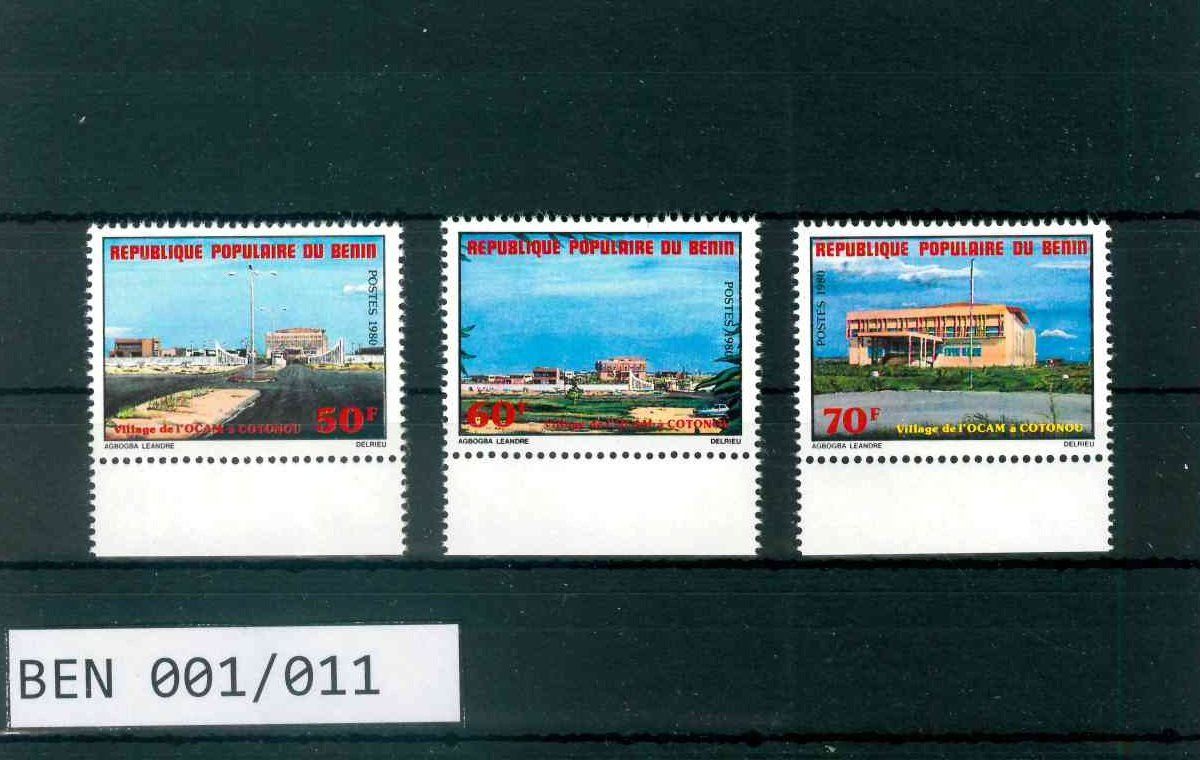Tutti i francobolli: BENIN 3 BRIEFMARKEN GEBÄUDE – Nuovo (secondo la descrizione) da Marly venduto da Stampfinder