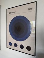 Bauhaus 1919 Design Wandbild 71x51 cm Alurahmen