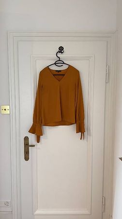 Bluse, langarm, ockergelb, S/36