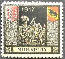Soldatenmarke 1.WK, Mitrailleur Kp I/14, Wi 3.Div 89