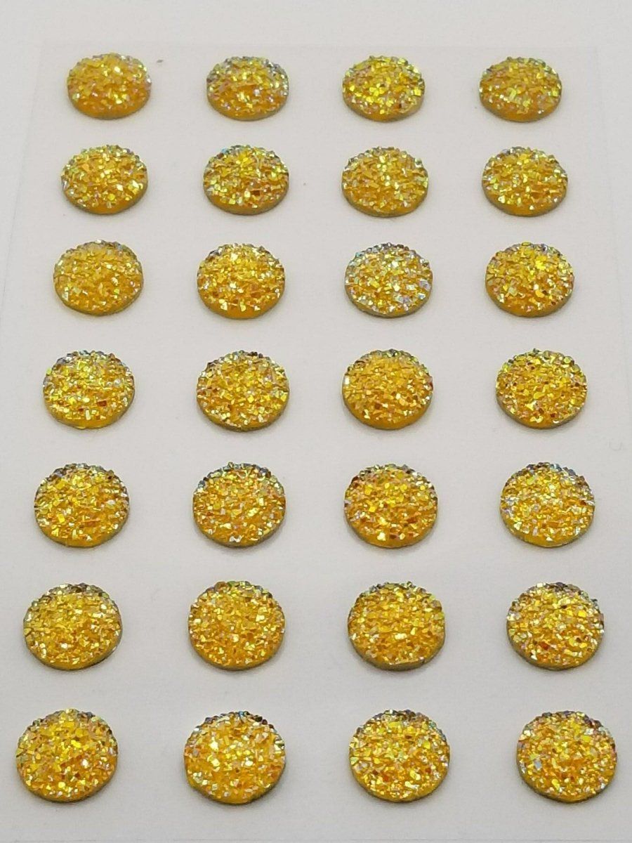 Sticker: 24 Glitzersteine, selbstklebend, goldfarben – Nuovo e nell'imballaggio originale da Frauenkappelen venduto da 77Adi