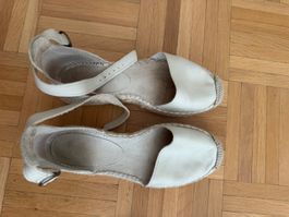 Espadrilles en cuir beige, Comptois des Cotonniers T36