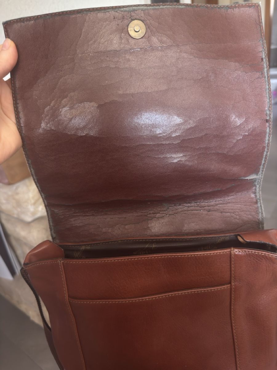 Borse da donna: Sac vintage en cuir marron Hexagona – Usato da Vuippens venduto da Anna_as 5