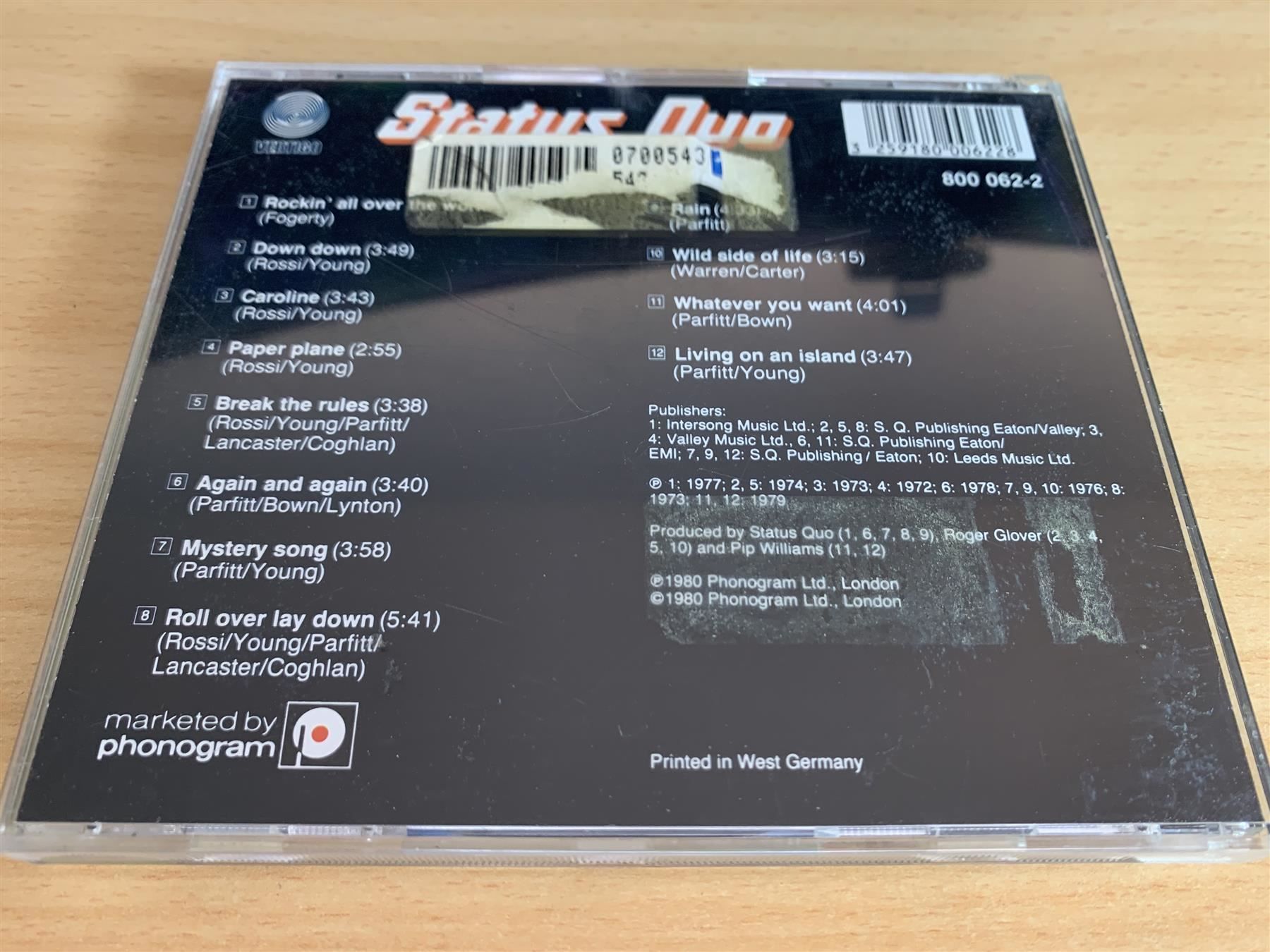CD: Status Quo – 12 Gold Bars – Usato da Rikon im Tösstal venduto da Alpenmutz 1