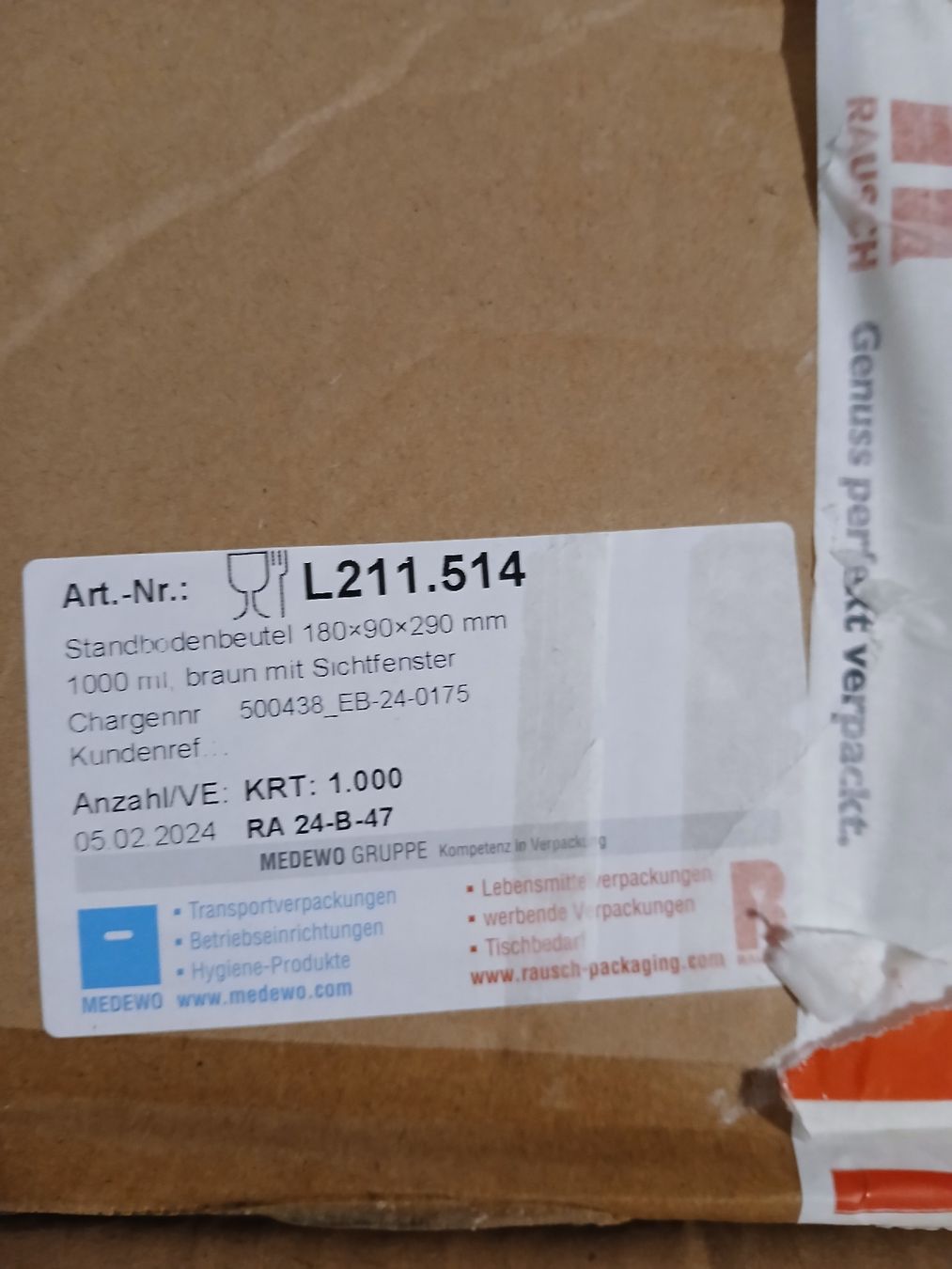 Contenitori & Simili: Ca. 800 Standbodenbeutel 1000 ml Kraftpapier – Nuovo (secondo la descrizione) da Heerbrugg venduto da inviolable_2018 2