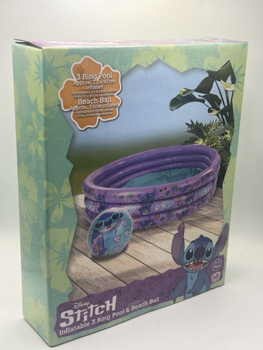 Piscine: Stitch aufblasbarer 3-Ring Pool & Beach Ball NEU – Nuovo e nell'imballaggio originale da Emmen venduto da VK-Retail