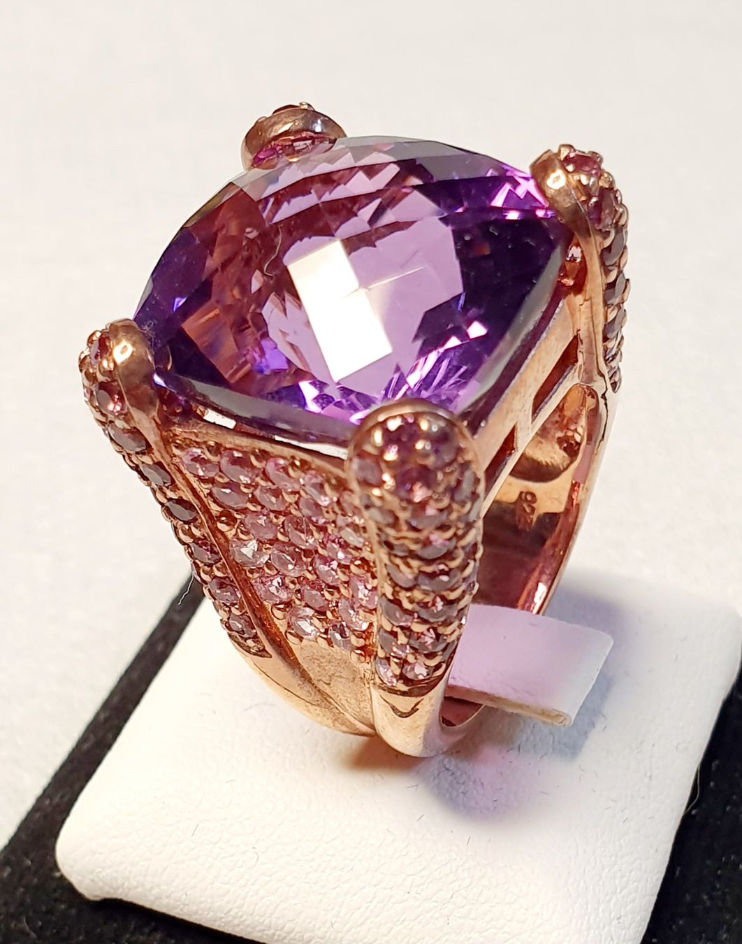 Anelli: Wunderschöner Amethyst Ring, Rose Gold Optik, Grösse 57 – Nuovo e nell'imballaggio originale da Zürich venduto da adriben 3