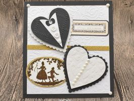Stanzschablone Nr.426, Hochzeit, Herz (Sizzix geeignet)