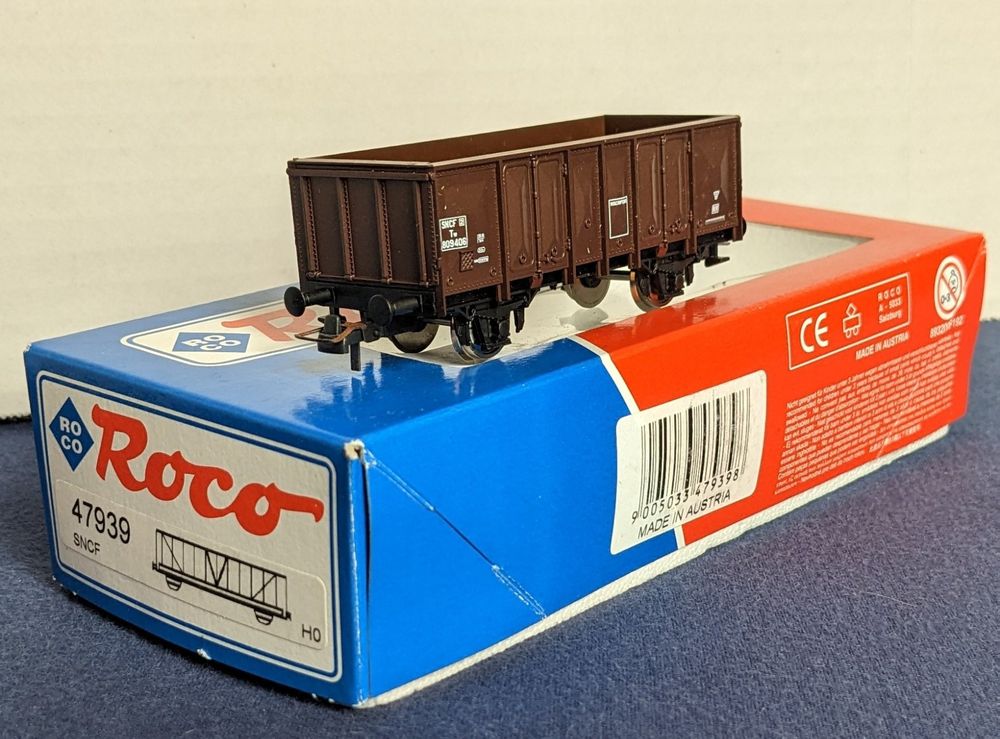 Roco n 1/160, 2368 a, 25122 wagon tombereau mineralier sncf + chargement charbon - Collection