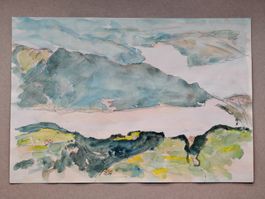 BENNO CAMENZIND – Alpnachersee / Stansstad, Aquarell 1986