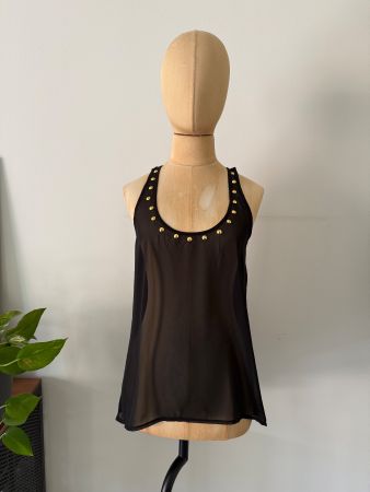 Tally Weijl Top mit Nieten Gold, Grösse M