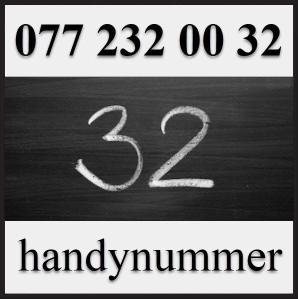 Handynummer, Telefonnummer, Natelnummer, 077 232 00 32