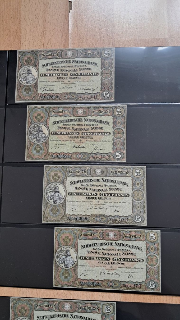 Banknoten: Banknoten Sammlung Schweiz – Gebraucht aus Lufingen von E-Auktion 5