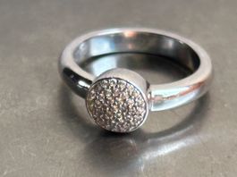 Silberring CLASSICO EDEL mit Zirkonia Steinen, Grösse 54💍