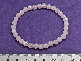 Rosenquarz Armband - Facettiert 6mm