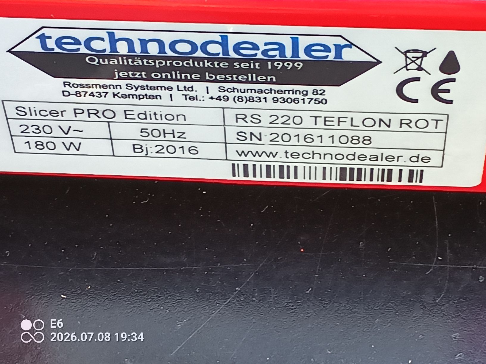 Küchengeräte: Elektrische Aufschnitt Maschine. Marke: TECHNODEALER – Gebraucht aus Zürich von Mitzi6 4