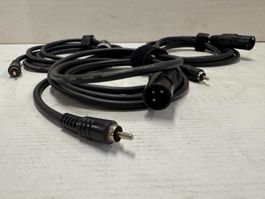 3x Cinch M auf XLR m  Kabel 2m (X1152)