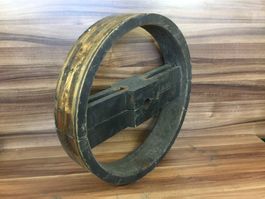 Antike Holz Transmission Riemenscheibe Antriebsrad