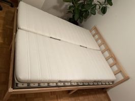 Doppelbett vidaXL Tiziana 160 × 200 cm inkl. 2 bico-flex Lat