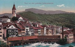 Thun mit alter gedeckter Schleusenbrücke
