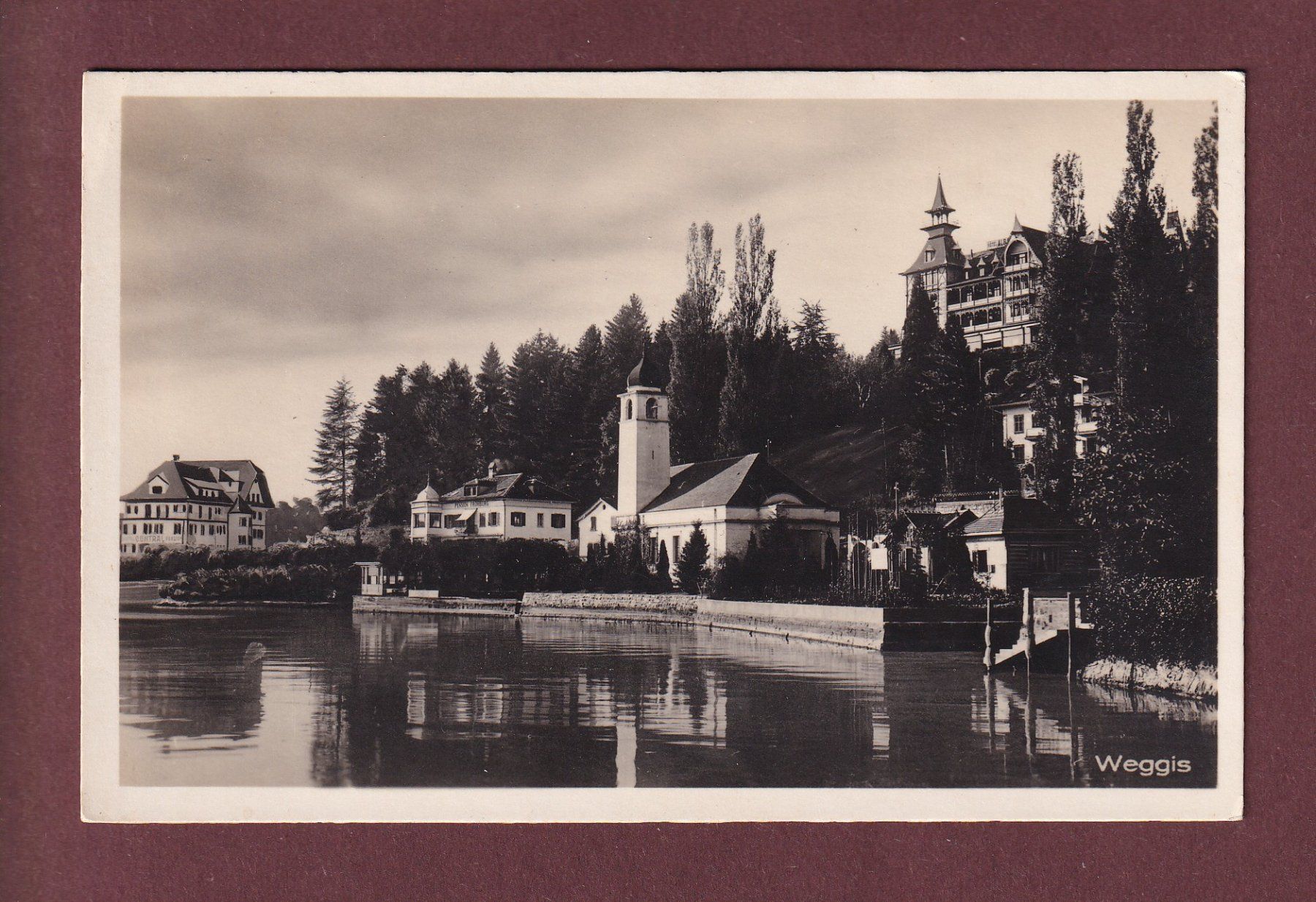 Cartoline postali: WEGGIS - Partie am See – Usato da Pully venduto da nicecards