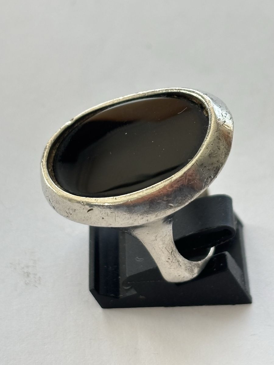 Ringe: Schöner Vintage Onyx Silberring 800er – Gebraucht aus Langnau am Albis von flusspflege 1
