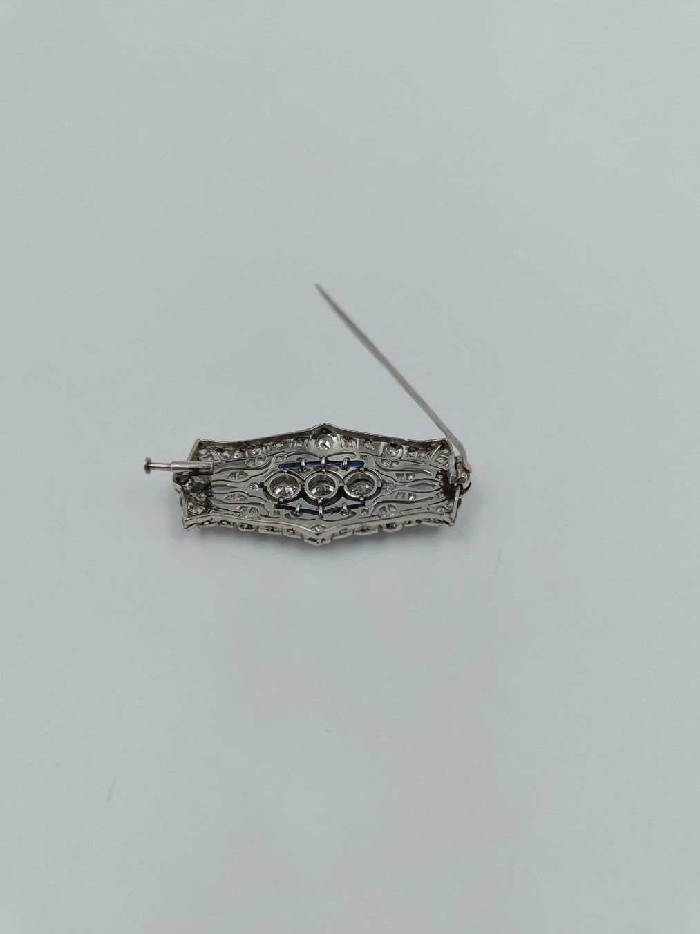 Spille & Fermagli: BROSCHE "ART DECO STIL" MIT DIAMANTEN, 950 PLATIN – Usato da Luzern venduto da EdiGem 5