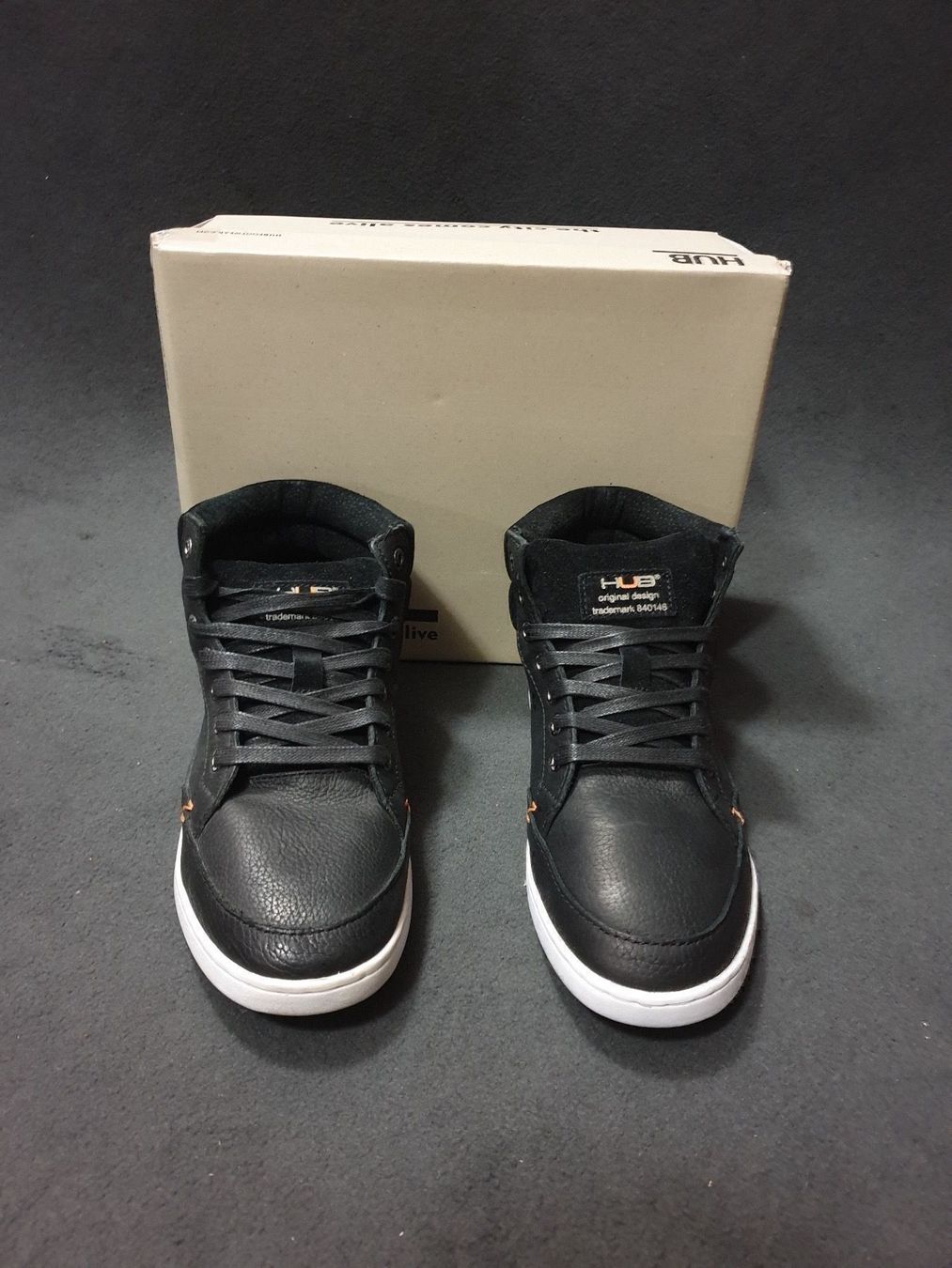 Herrenschuhe: HUB MARK L    BLACK-WHITE       Gr. 41 – Neu und originalverpackt aus Zürich von LIQUIDATOR.CP 2