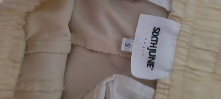 Pantalon cargo beige Sixth June Paris, taille S, printemps