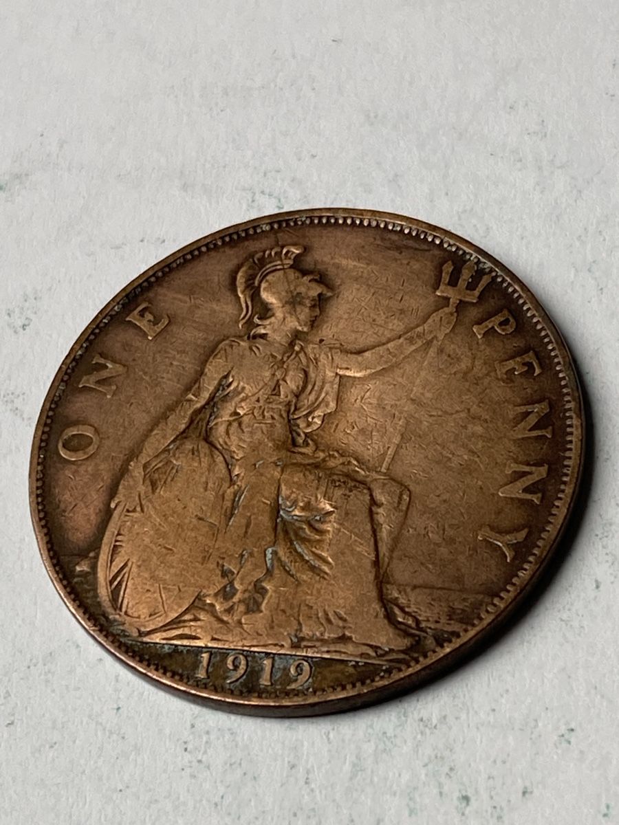 Tutti le monete: GB - 1 Penny - 1919 - Georges 5 – Usato da Payerne venduto da Mike1682 1