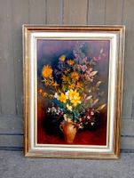 Theo Glinz Gemälde Öl Bild Kunst Blumenstrauss Blumenbild