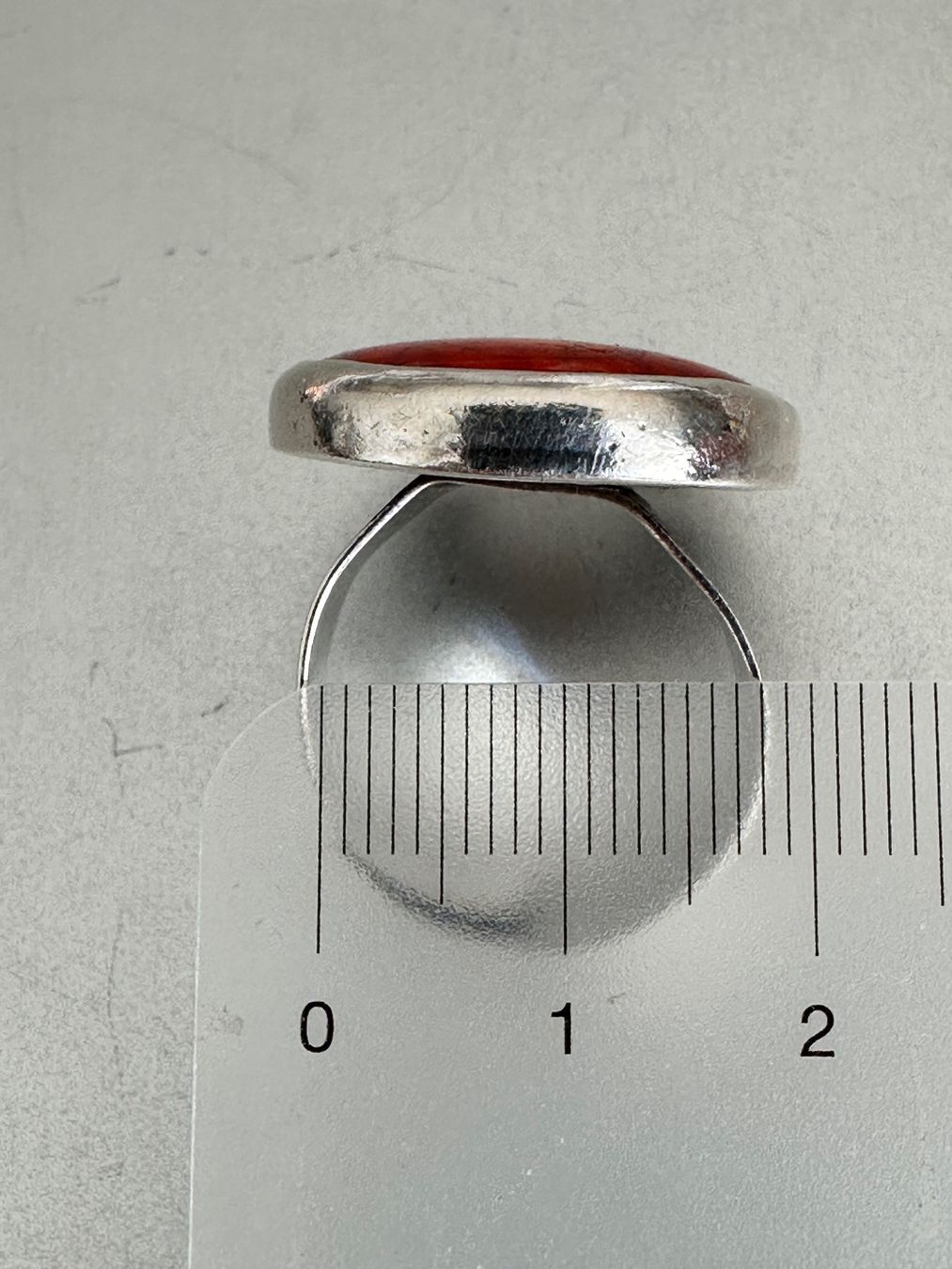 Anelli: Vintage 925 Silber Ring mit Ammolite: 55 – Usato da Onex venduto da Antiqueshow 4