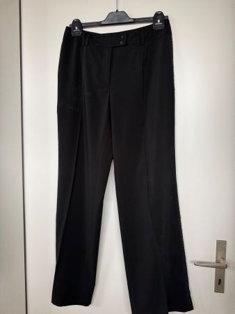 Damenhose schwarz leicht von HAMMER Gr. 40 seitli. Ziernähte