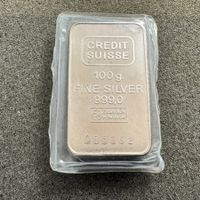100 gramm Silber Barren Schweiz Credit Suisse