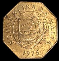 MALTA 25 CENTS 1975