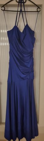 Elegantes Abendkleid, Gr. 38, dunkelblau, Rückenfrei