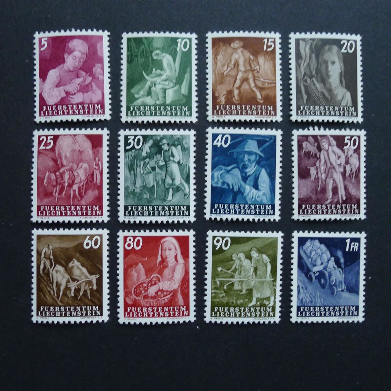 Alle Briefmarken: 1951 Nr. 236 - 247 postfrisch SBK 200.- – Gebraucht aus Dagmersellen von wyss1982