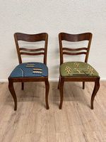 Vintage Biedermeier-Stil Stühle im 2er-Set Gobelin-Stickerei