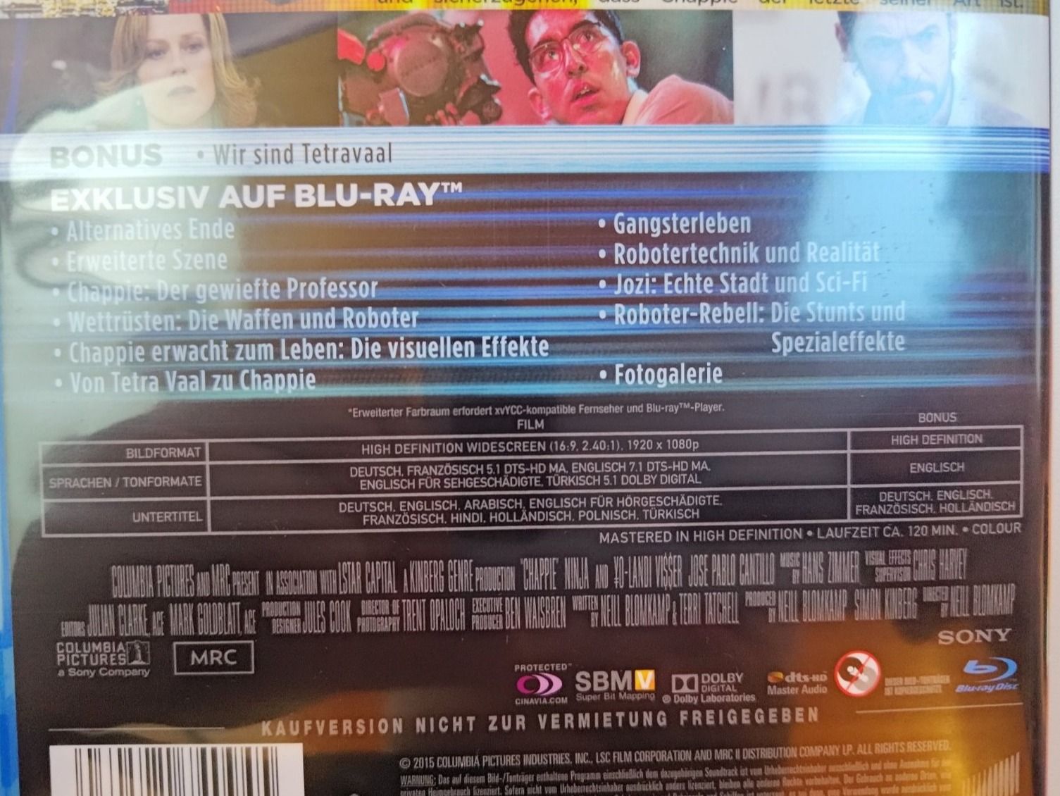 Tutti i DVDs: Chappie – Usato da Liestal venduto da Kratzilla 3