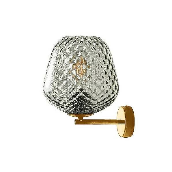 Murano Lampade: Fulgor Murano Dalia Wandlampe Hellgrau-Braun – Usato da Regensdorf venduto da Tradingzone