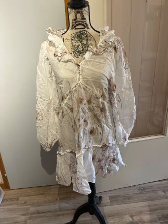 Robe blanche motifs fleuris H&M