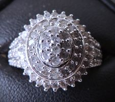 STEPHANIE BERGER Silber 925 Halo Fingerring Gr. 57